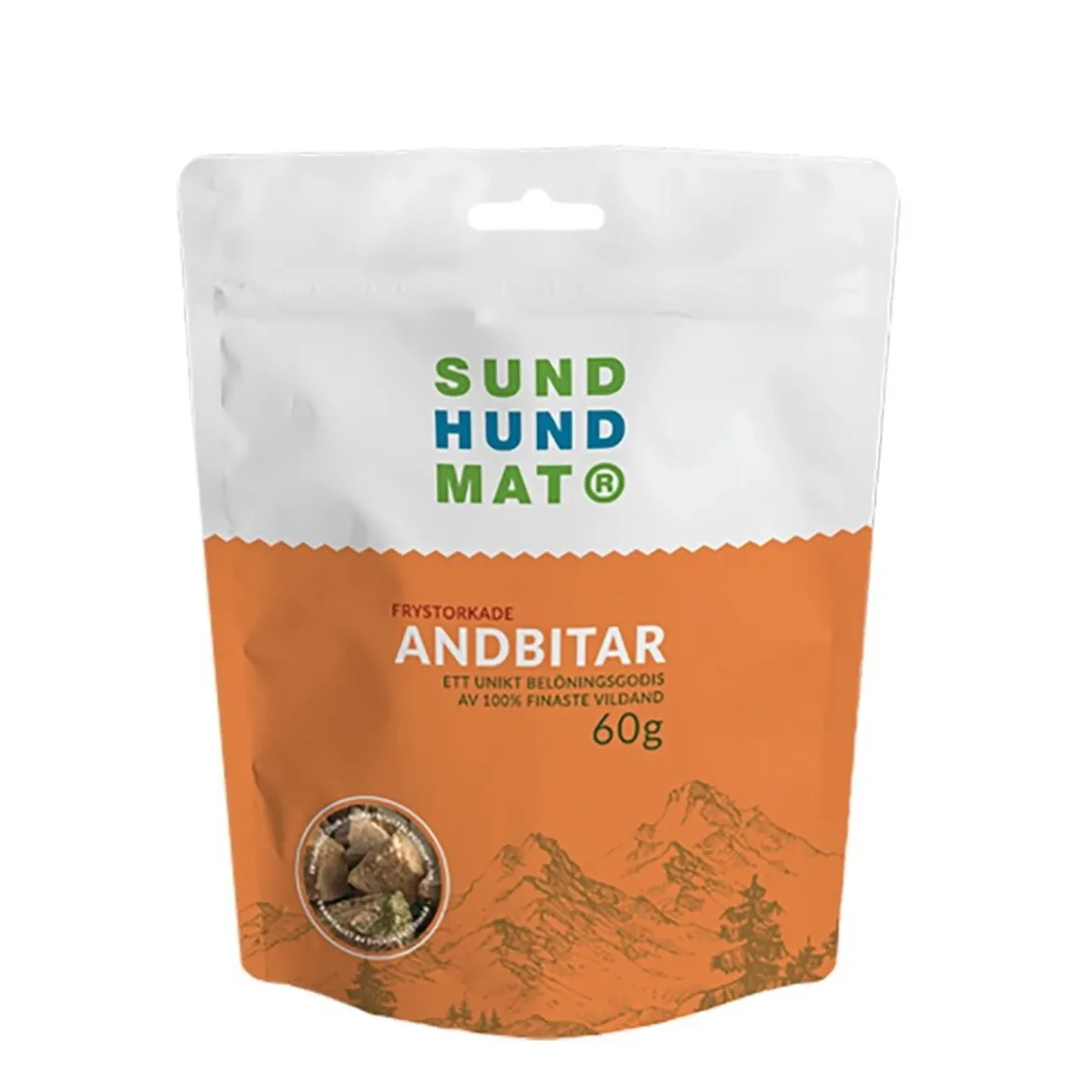 Sund Hundmat Frystorkade Andbitar 60g