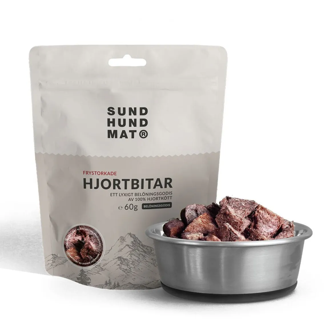 Sund Hundmat Frystorkade Hjortbitar 60g