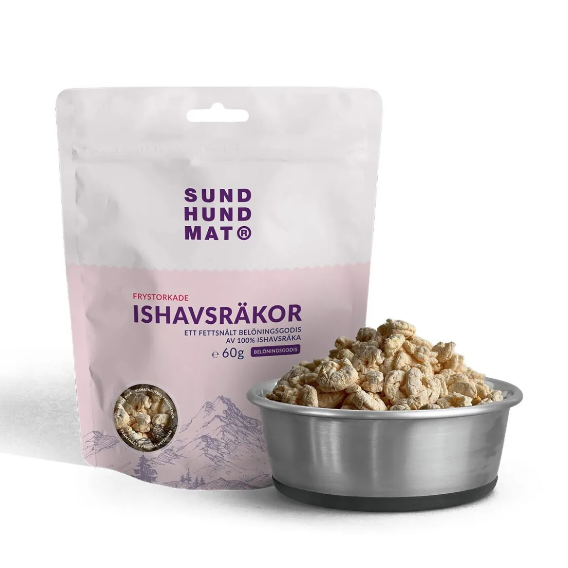Sund Hundmat Frystorkade Ishavsräkor 60g