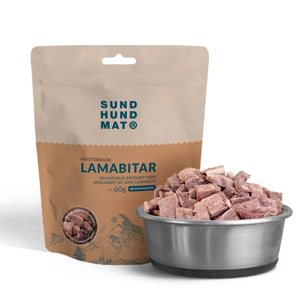 Sund Hundmat Frystorkade Lamabitar 60g