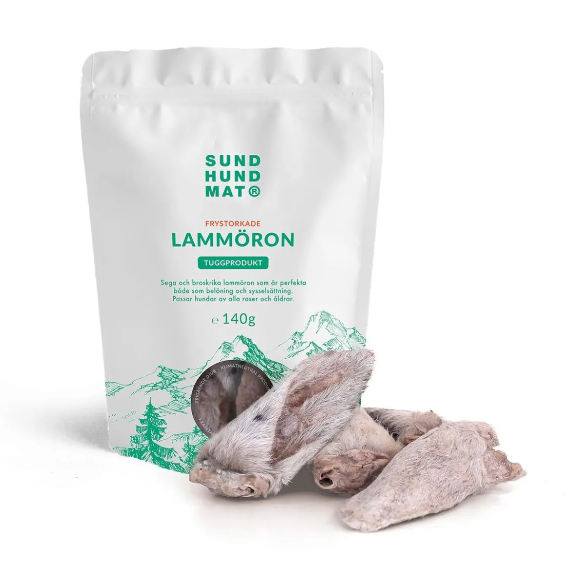 Sund Hundmat Frystorkade Lammöron 140g