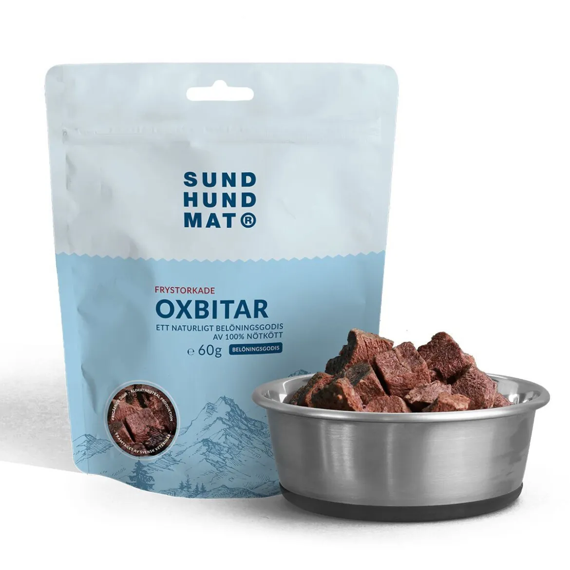Sund Hundmat Frystorkade Oxbitar 60g