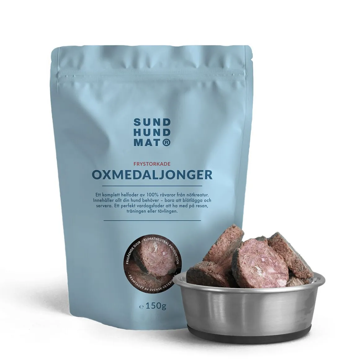Sund Hundmat Frystorkade Oxmedaljonger 150g