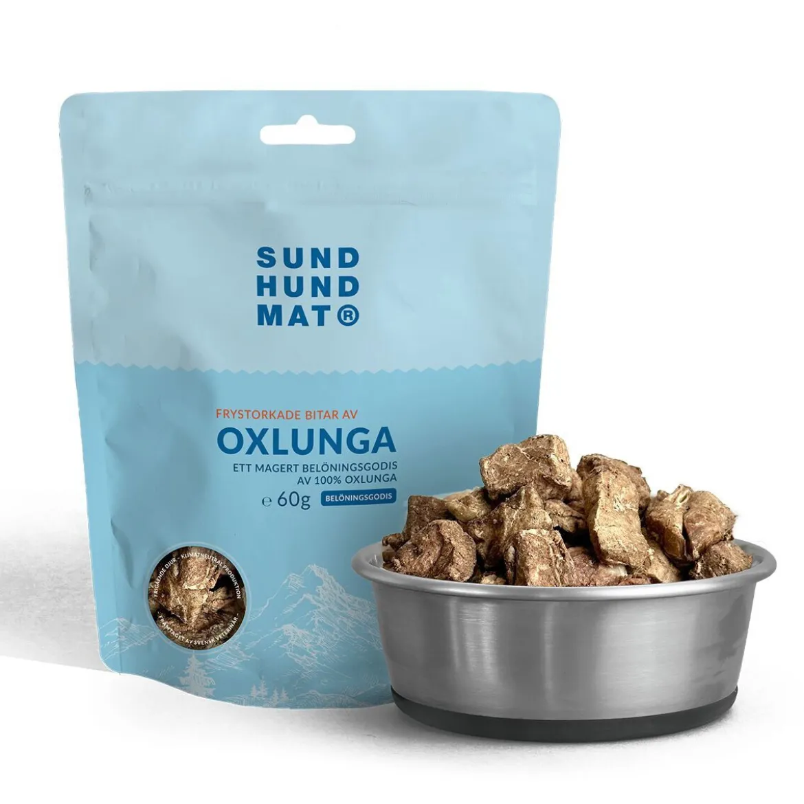 Sund Hundmat Frystorkad Oxlunga 60g