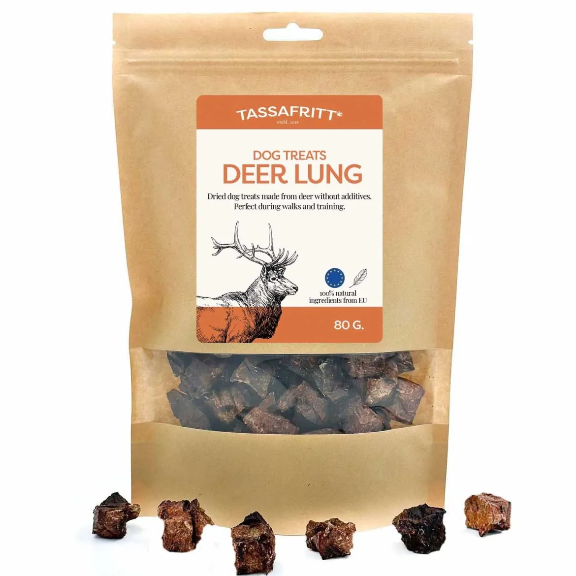 TassaFritt Träningsgodis Hjortlunga 80 g