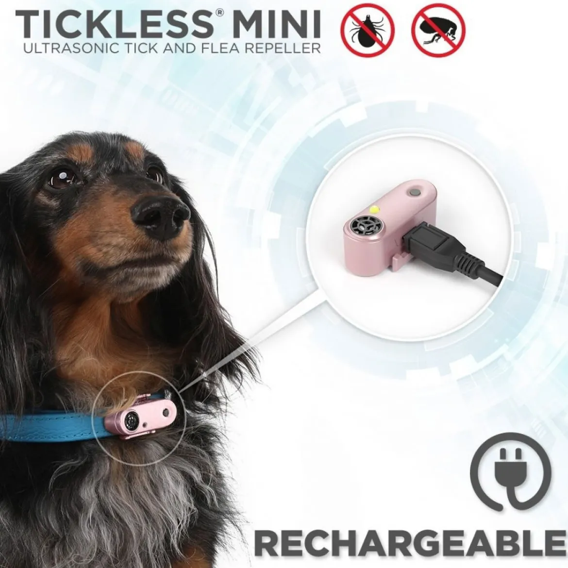 Tickless Mini Dog Elektronisk Fästingavvisare