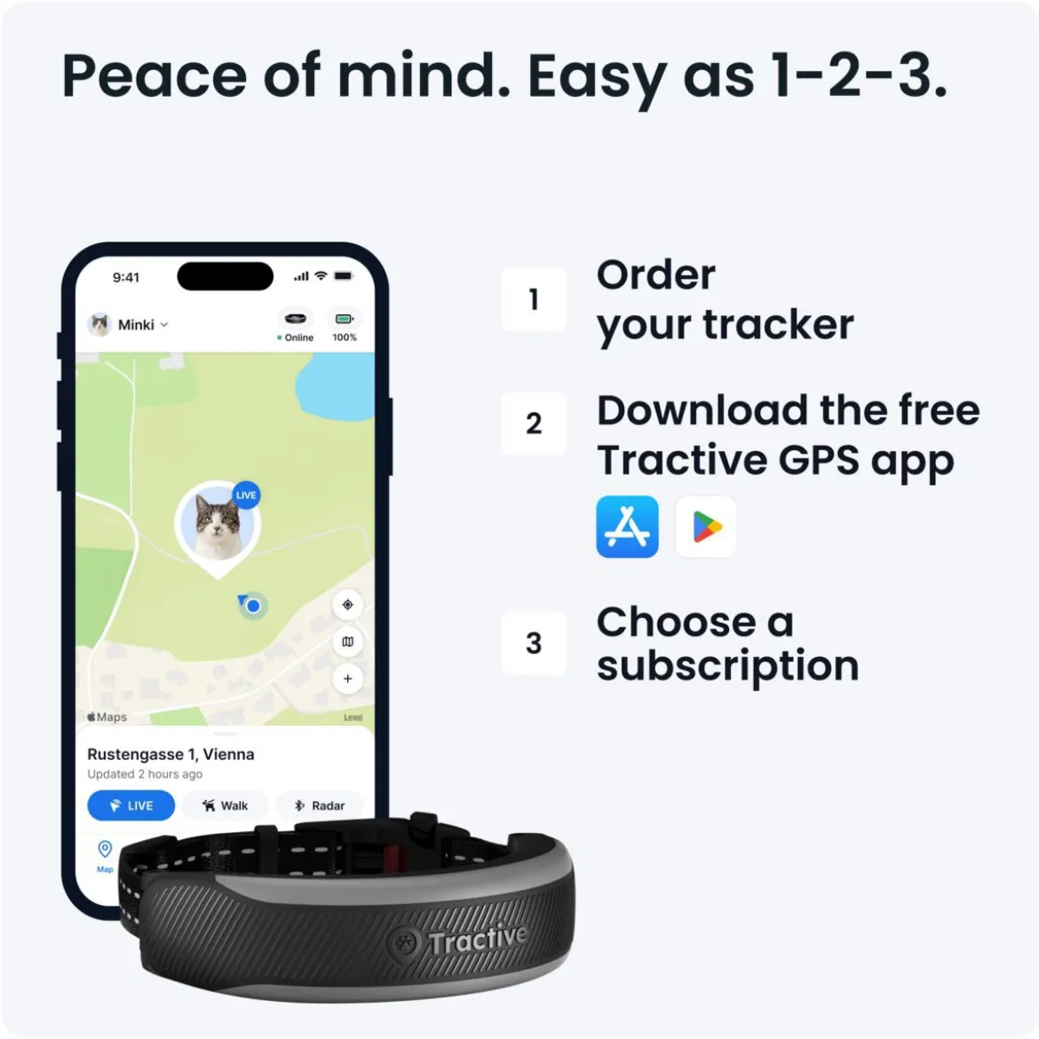 Tractive Cat 6 Mini GPS till Katt