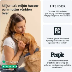 Tractive GPS & Health Tracker för Hundar Svart
