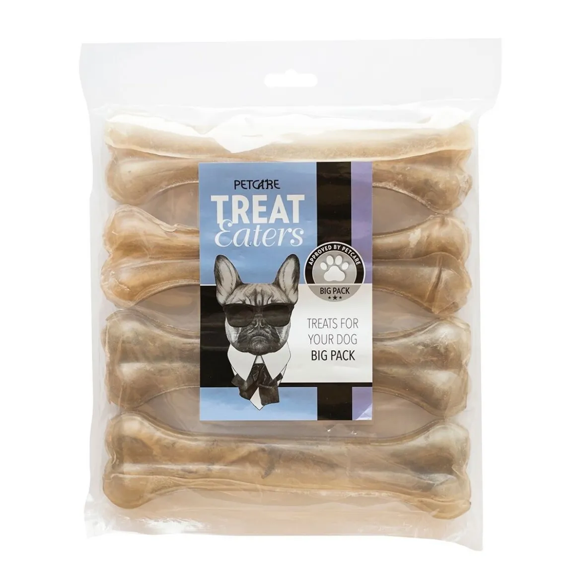 Treateaters Tuggben av pressad Råhud Hundben 4-pack