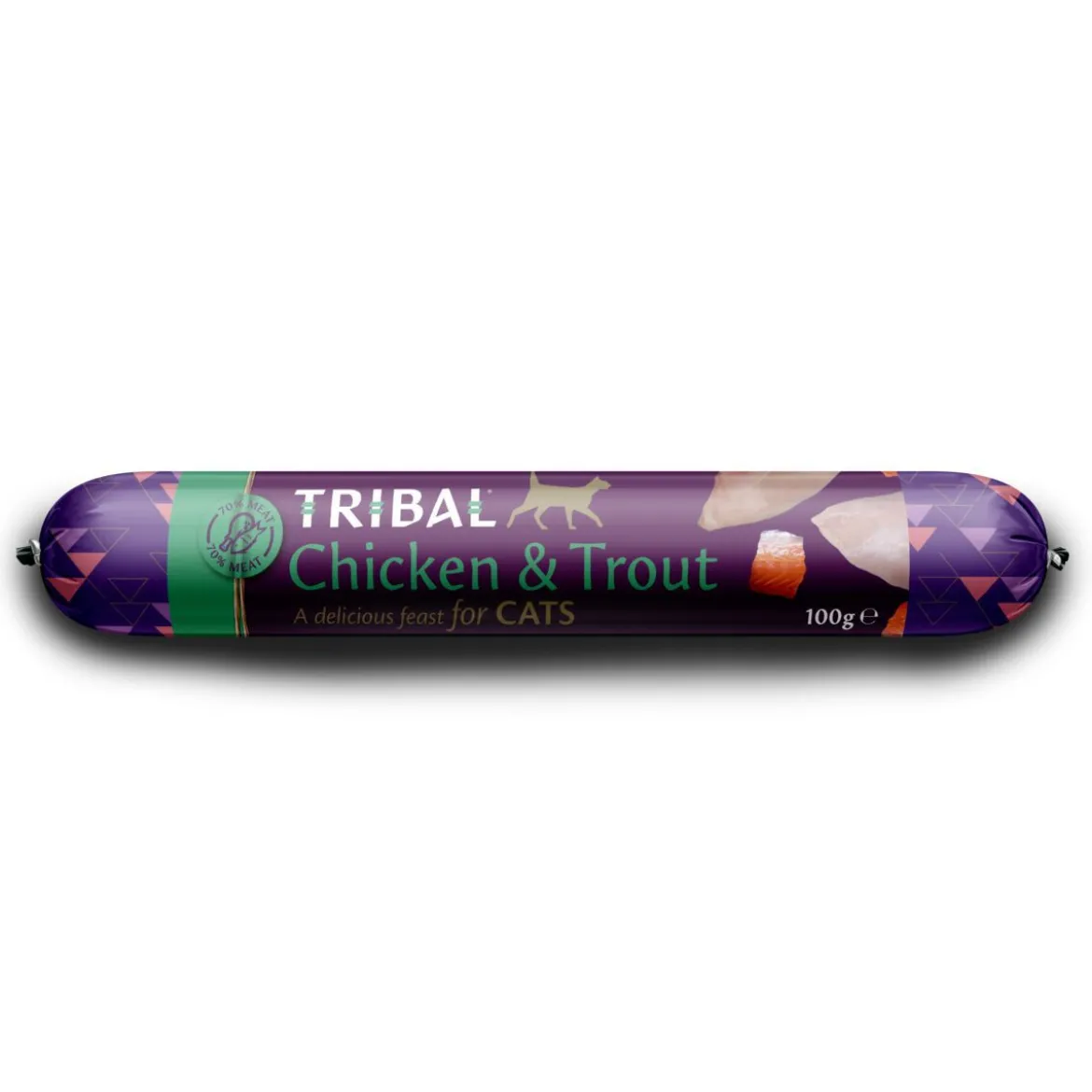 Tribal Cat Chicken & Trout Sausage Kattfoder 100 g