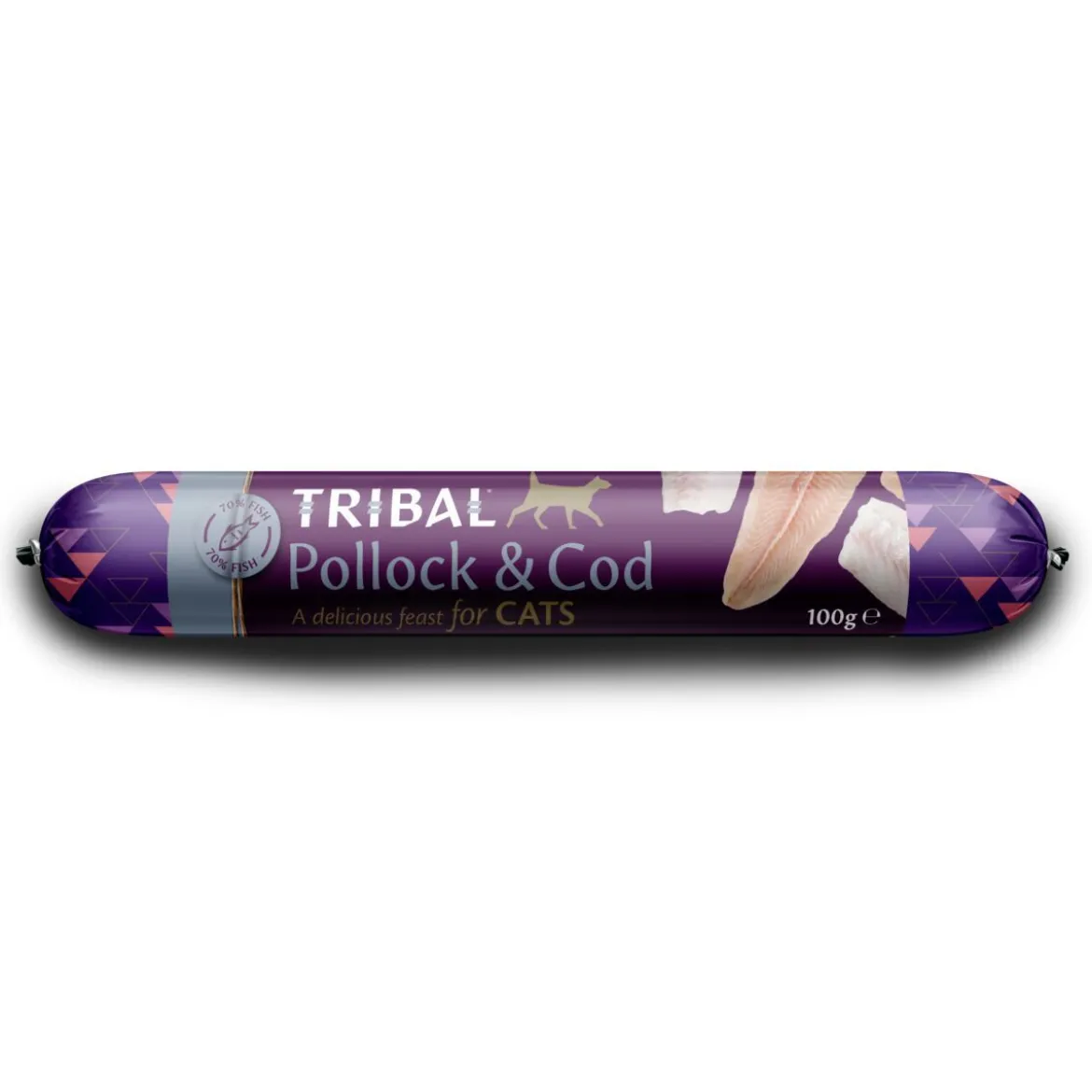 Tribal Cat Pollock & Cod Sausage Kattfoder 100 g