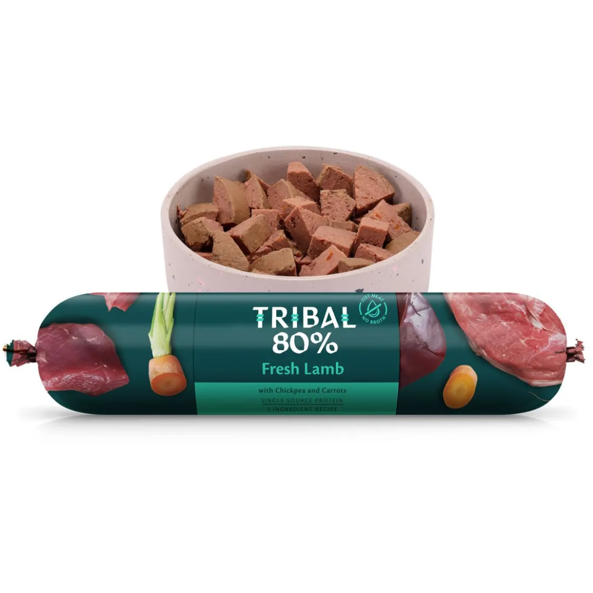 Tribal Dog 80% Lamb Sausage Hundfoder 300 g