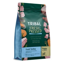 Tribal Fresh Pressed Dog Puppy Turkey Torrfoder till Valp 2,5 kg