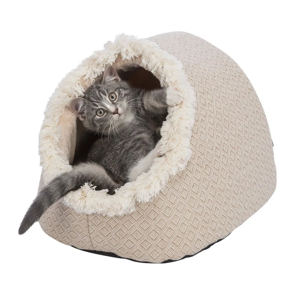 Trixie Boho Hund och Kattbädd Igloo Beige