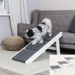 Trixie Hundramp med utfällbara steg Vit