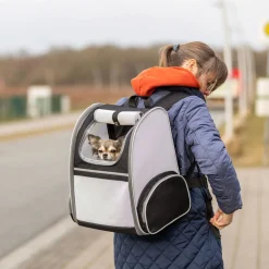 Trixie Hundväska Ryggsäck Ljusgrå