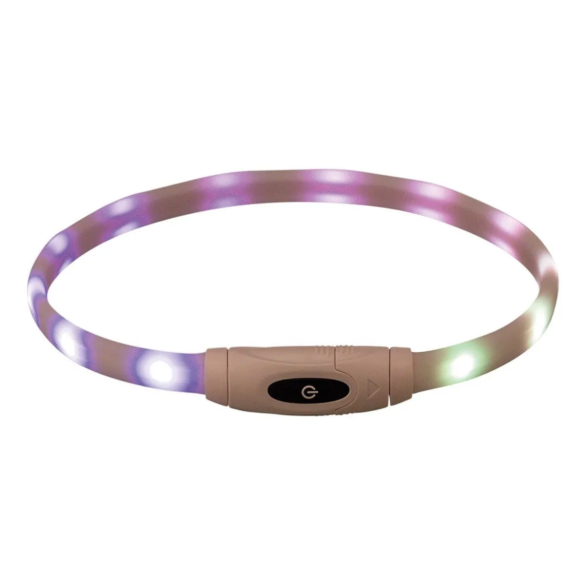 Trixie LED-halsband Vit 65 cm