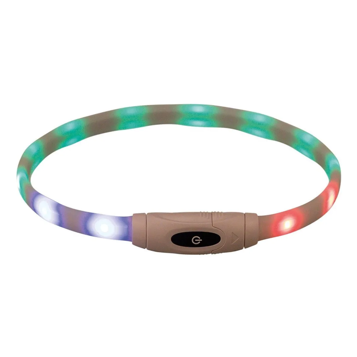 Trixie LED-halsband Vit 65 cm