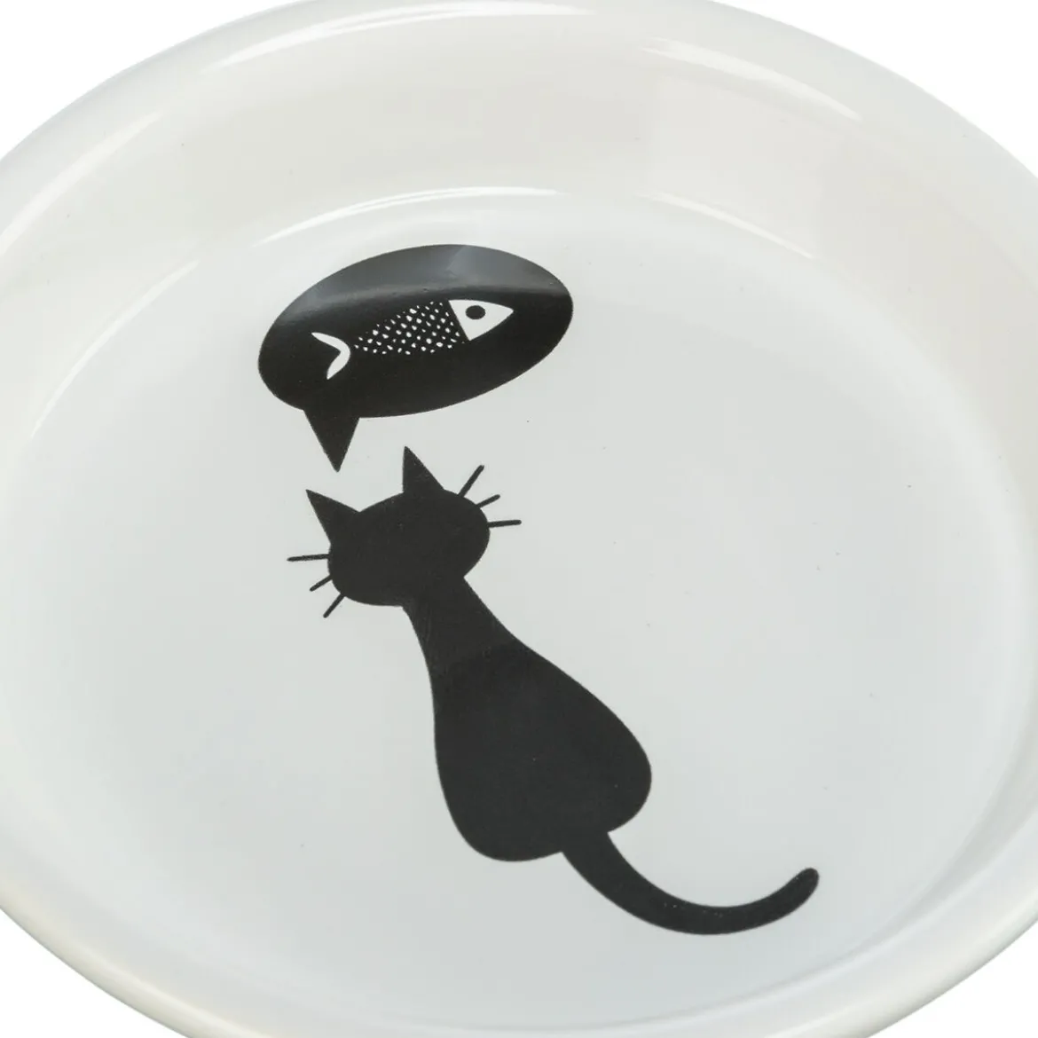 Trixie Matskål i Keramik Katt & Fisk Vit 250 ml