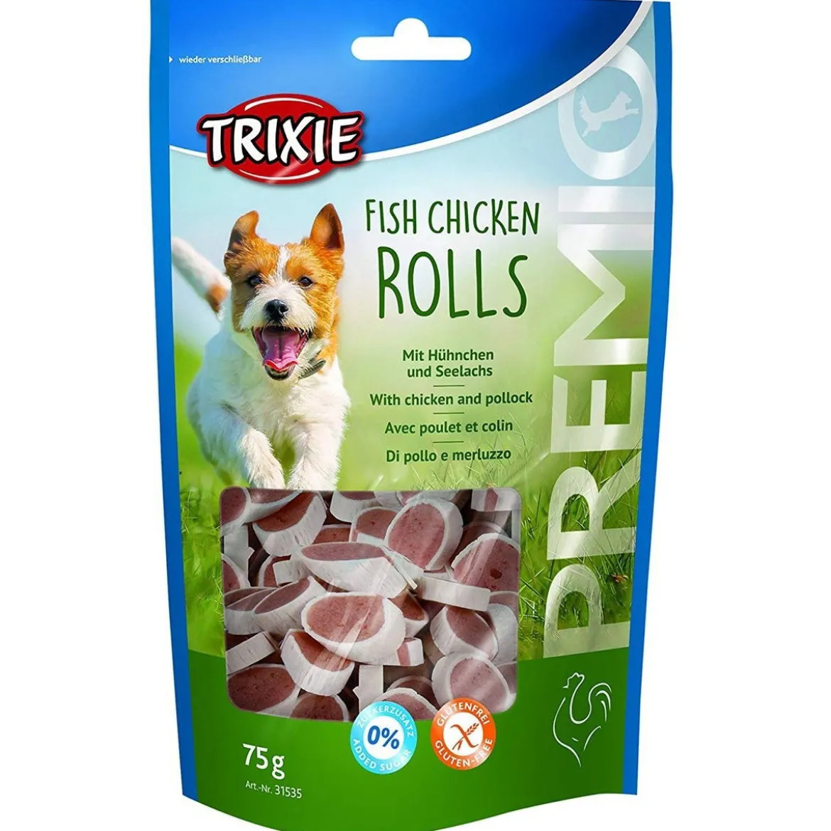 Trixie Premio Fisk- & Kycklingrullar 75 g