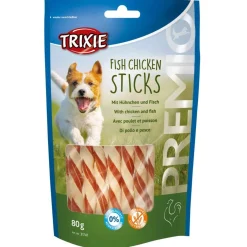 Trixie Premio Skruvade Tuggpinnar med Fisk och Kyckling 80 g