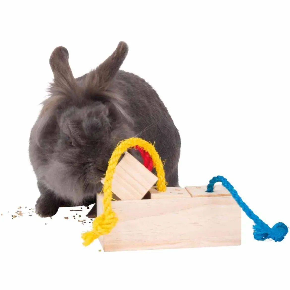Trixie Snack Cube Leksak till gnagare & fågel i trä 16×6×7 cm