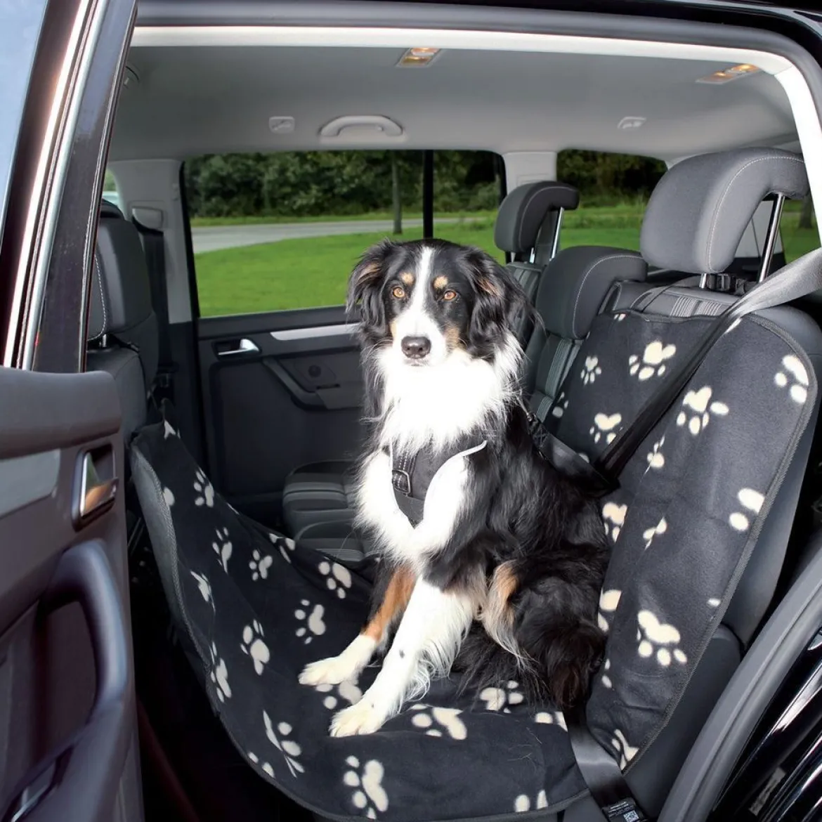 Trixie Sätesskydd till hund Svart & Beige