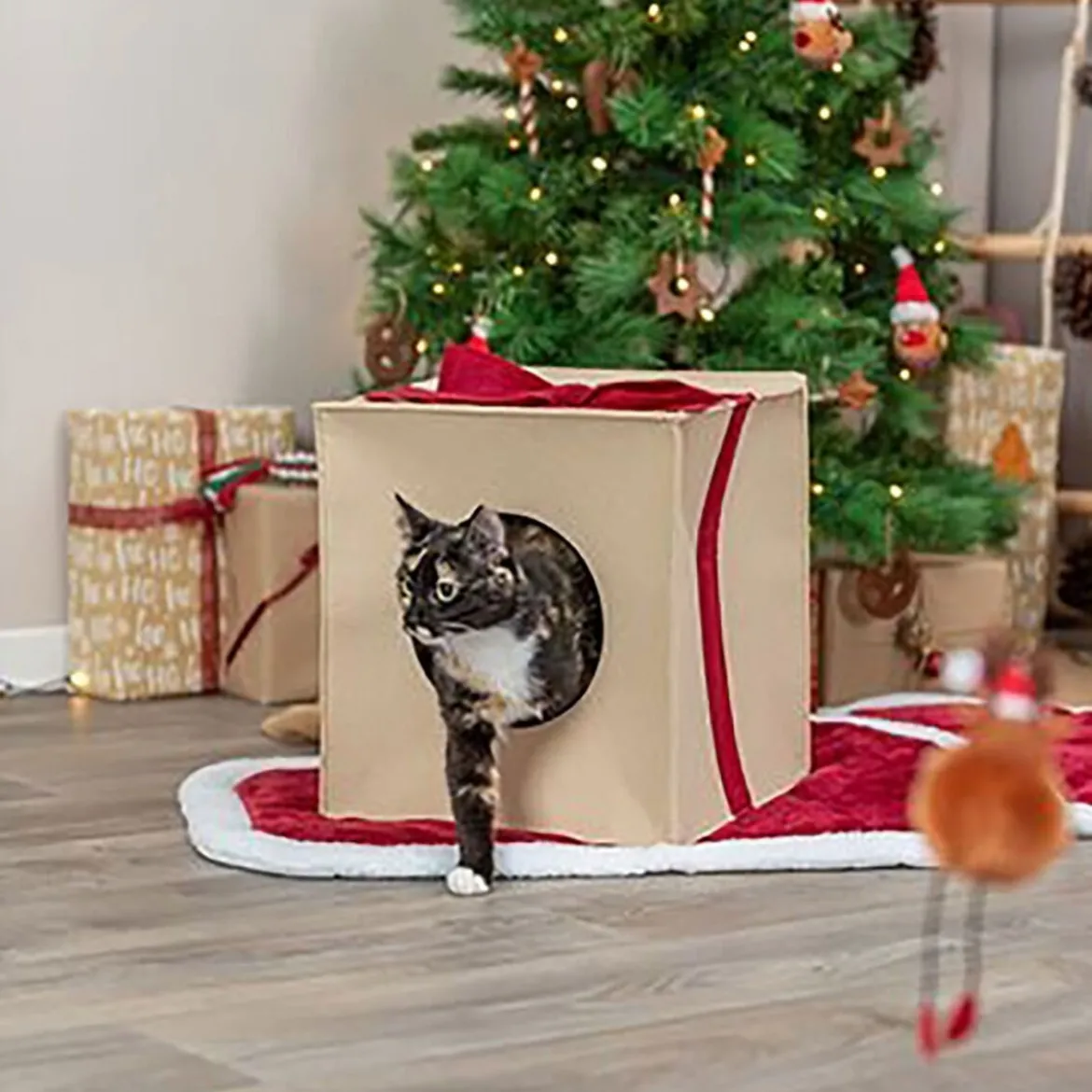 Trixie Xmas Hundkoja/Kattkoja Julklapp i Filt
