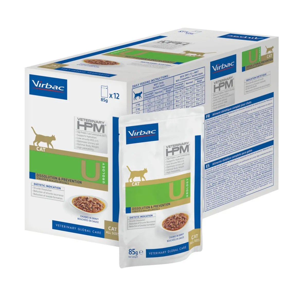 Virbac HPM Cat Wet Urology Dissolution & Prevention Veterinärfoder till Katt 12x85 g