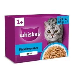 Whiskas 1+ Fish Selection Våtfoder till katt 12x85 g