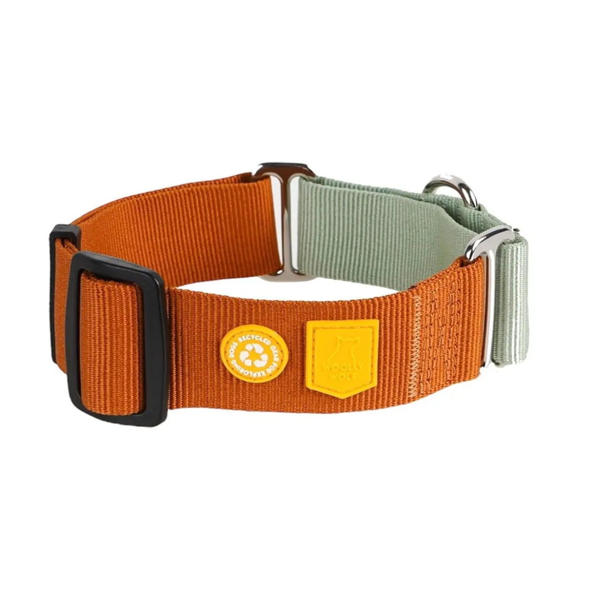 Woolly Wolf Color Block Halvstryp Halsband Terracotta Mix