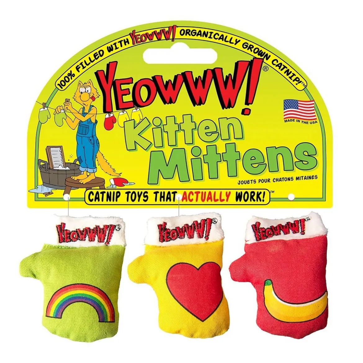 Yeowww Kattmynta Kitten Mittens 3-pack