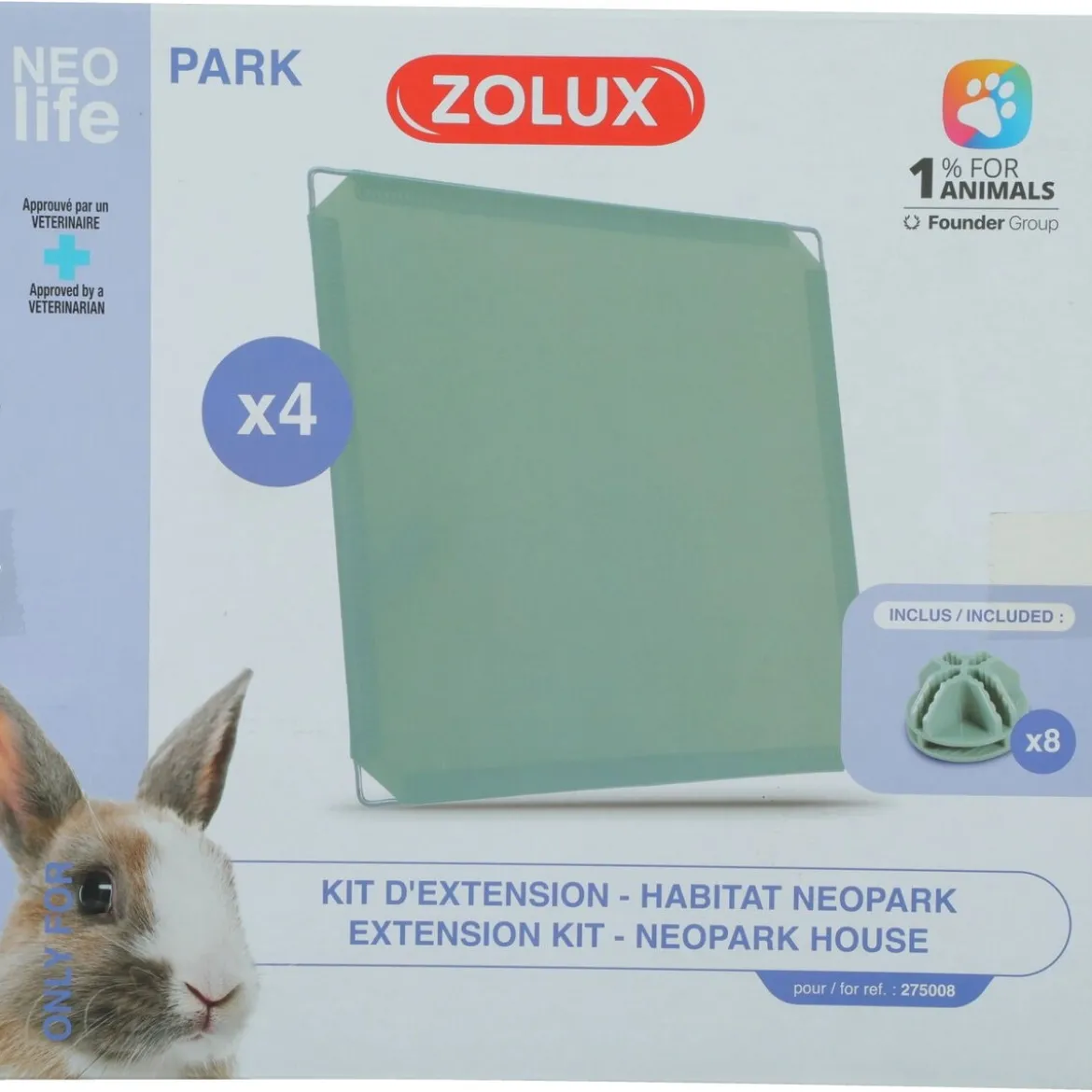 Zolux Nlife Extra Plattor till Neopark Modulär Kaninbur 4-pack