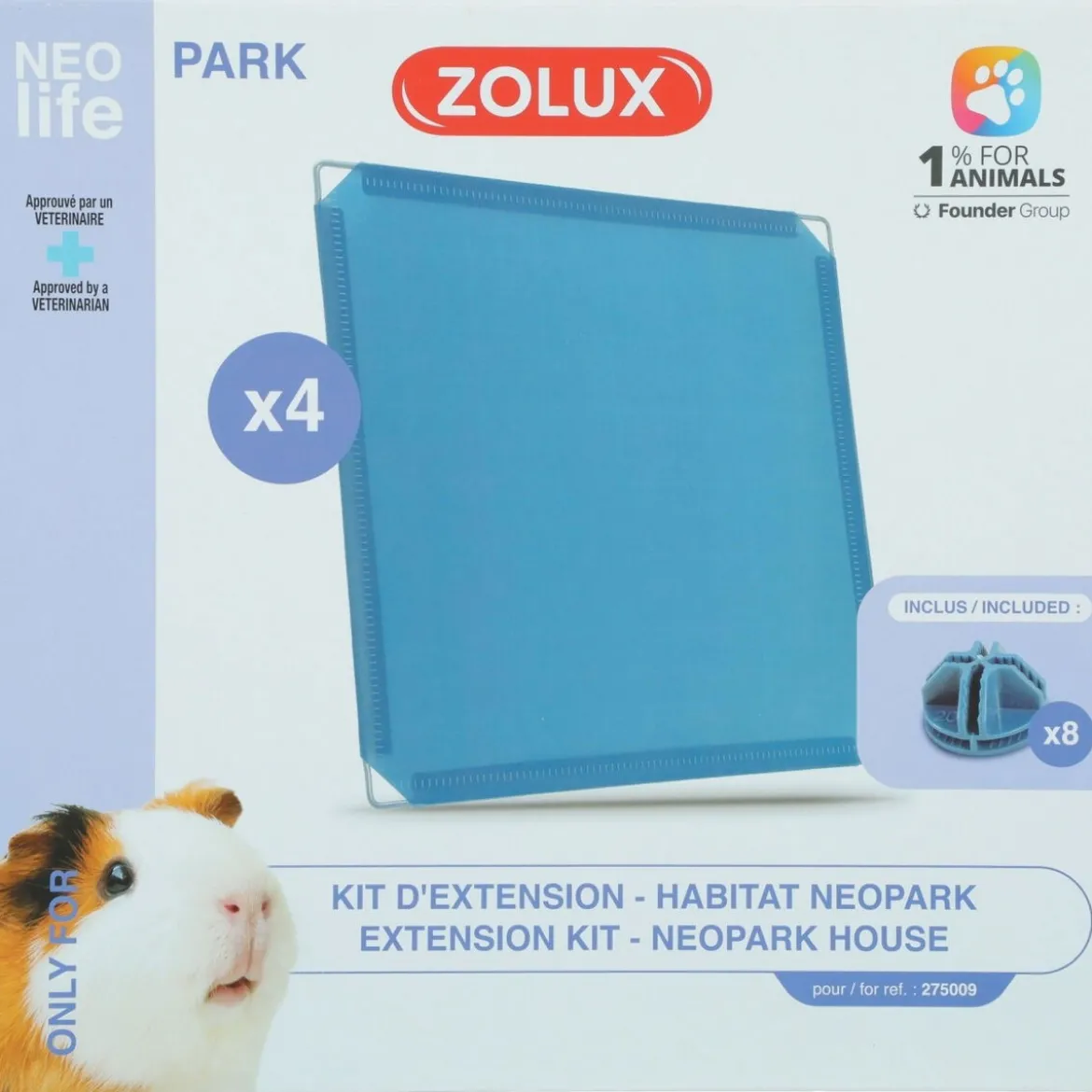 Zolux Nlife Extra Plattor till Neopark Modulär Marsvinsbur 4-pack